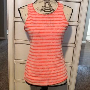 Brooks sheer striped tank top